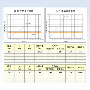 Pompes à huile manuelles portables PM20s-50s à haute pression pour systèmes hydrauliques, gamme complète de pressions stabilisées - Product Image 1