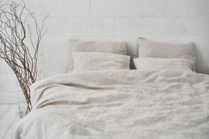 Wholesale Customizable <strong>Neutral</strong> Color Linen <strong>Bedding</strong> <strong>Set</strong>, Solid Color Plain Luxury Hotel Style Sheets Bulk Supply - Product Image 2