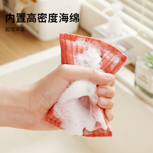 ฟองน้ำทำความสะอาดแบบเส้นใยพลาสติก PP สำหรับล้างจานในครัว แบบหลายชั้น - Product Image 5