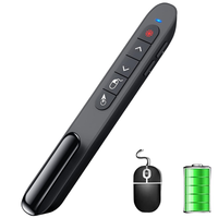 Télécommande de présentation sans fil laser avec contrôle Air Mouse, présentation USB rechargeable Pointeur PPT RF 2.4GZ Clicker PowerPoint