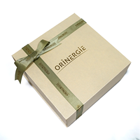 Vente en gros boîte pliante personnalisée emballage à clapet avec ruban emballage de boîte cadeau en carton rigide