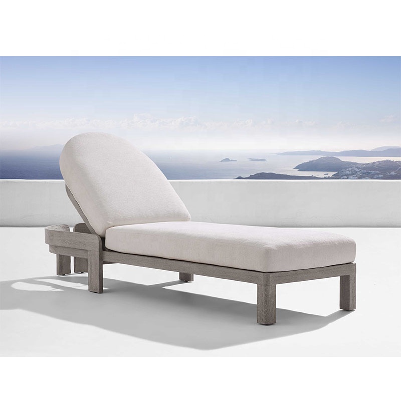 Outdoor furniture swing pool lounge hotel garden set teak wood beach lounge chaise
