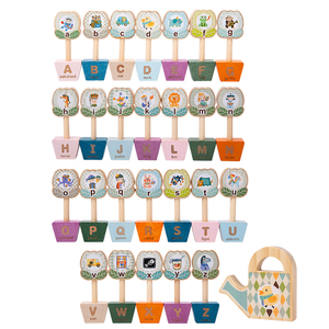 Early Educational Wooden Flower Letter Matching Spelling Toys Colorful Garden Alphabet Game for Children - Product Image 1