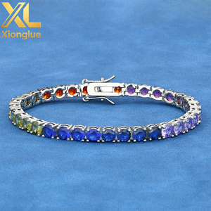 Bracelets de luxe personnalisés en or pur 14 carats avec pierres précieuses ovales, chaîne tennis, accessoires raffinés pour femmes, bijoux fins OEM - Product Image 3