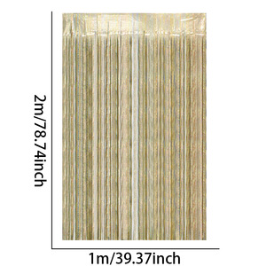 Rideau à franges en feuille laser épaissie pour mariage, anniversaire, fête, fond décoratif, rideau de porte pour aménagement de scène - Product Image 2