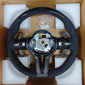 Volant en Alcantara avec garniture en carbone sec et éclairage LED pour <span class=keywords><strong>BMW</strong></span> F10 F11 F07 F20 F22 F30 F36 X5 F15 X6 F16 X3 F25 X4 F26 M3 F80 - Product Image 3