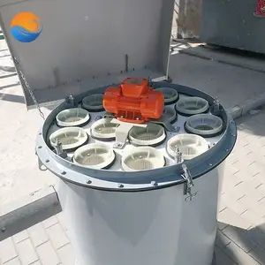 Harga rendah silo baja tahan karat atas penyaring debu semen silo bergetar pengumpul debu dengan gerobak debu