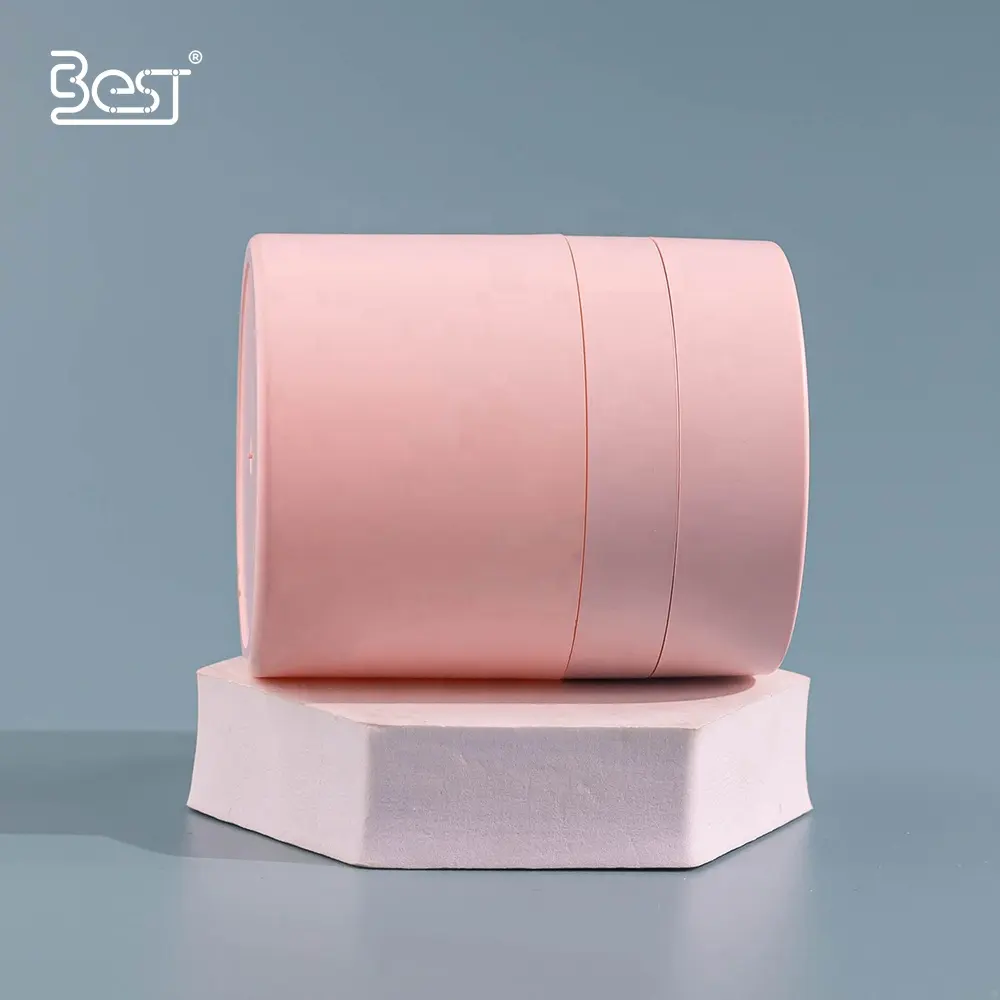 Nuovo Design rosa Super carino unico crema per il viso da 50ml per la cura della pelle del corpo barattolo senz'aria con la stessa pompa di colore e cappuccio