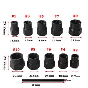 11Pcs <strong>Nut</strong> Extractor <strong>Socket</strong> Tool <strong>Socket</strong> <strong>Set</strong> Screw Extractor Tools for <strong>Removing</strong> Damaged Rusted Rounded-Off Bolts - Product Image 2