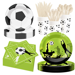 Juego de Platos de Papel para Fiesta de Fútbol DAMAI, Vajilla Desechable para Fiestas Deportivas, Decoraciones de Cumpleaños, 100 Piezas, Diseño de Dibujos Animados - Product Image 1