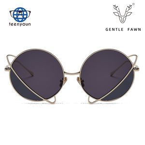 Женские солнцезащитные очки в металлической оправе - Product Image 5