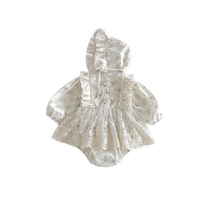 Vestito da neonata in pizzo stile coreano, modello principessa, per la festa dei cento giorni, con dettagli a coniglietto e design avvolgente. - Product Image 5