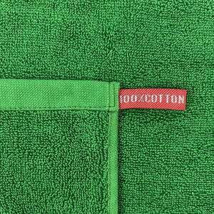 LOGO personnalisé 30*35CM vert rouge serviettes visage serviette 100% coton visage serviette vert essuie-mains petit gant de toilette avec boucles - Product Image 3