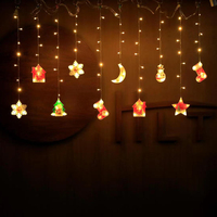 New Star Curtain String Lights Raum dekoration 1 Stück Farbbox CE Weihnachten LED Schneeflocke Große Papier Schneeflocke mit LED 6W