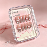 Lot personnalisé en gros – Faux ongles en acrylique à presser, motif œil de chat dégradé, 10 pièces