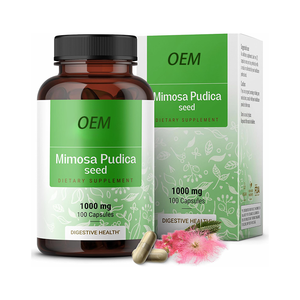 Capsules de graines de <span class=keywords><strong>Mimosa</strong></span> Pudica en marque privée OEM, soutien immunitaire à base de plantes, complément alimentaire de qualité alimentaire pour adultes - Product Image 1