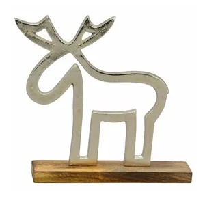 Aluminium Deer Christmas Ornaments Table Sculpture for Living Room