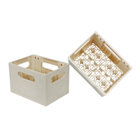 Caisse de bière en plastique 24 bouteilles en plastique Vintage-Feel personnalisée QS avec emblème traditionnel
