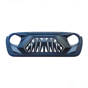 Accesorios para coche 4x4, rejilla de parachoques delantero, parrilla de tiburón, rejilla de rejilla delantera <span class=keywords><strong>negra</strong></span> mate para <span class=keywords><strong>Jeep</strong></span> para Wrangler JK <span class=keywords><strong>Rubicon</strong></span> 2007-2018 - Product Image 1