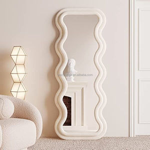 Grande taille longue tissu velours sculpté Poltronova pas cher Beige arc décoration sol français Espejos meubles <span class=keywords><strong>miroir</strong></span> pour salon - Product Image 2
