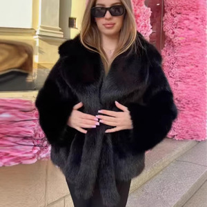 Veste en fausse fourrure surdimensionnée pour femme, douce et élégante, imitation renard, manteau en fourrure pas cher pour femme - Product Image 3