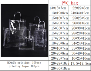 Faible QUANTITÉ MINIMALE DE COMMANDE Shopping Petit Transparent Cadeau En Plastique Zipper Bijoux Poignée Personnalisé Imprimé <span class=keywords><strong>Logo</strong></span> Avec Pvc Sac - Product Image 6