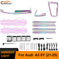 Luz Ambiental Cardoo para Audi A3 S3 8Y 2021-2025, Actualización de 64 Colores, Accesorios de Luz Interior LED, Kit de Lámpara de Ambiente Interior