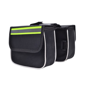 Bicycle Front <b>Frame</b> Bag <b>Black</b> Waterproof Cycling Top Tube Bag With Inner Liner - Product Image 1
