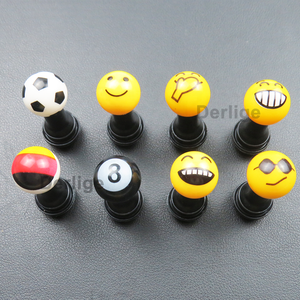 Nụ cười hạnh phúc khuôn mặt biểu hiện bóng hình dạng nhãn cầu lốp van Thân mũ USA cờ van Bìa - Product Image 6