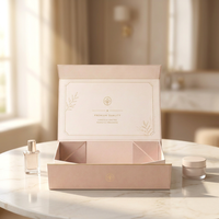 Boîte cadeau magnétique pliable personnalisée, boîte en papier rigide de style livre pliable en une seule pièce pour les cosmétiques, les bijoux, solution d'emballage cadeau