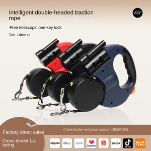 Guinzaglio per Cani Automatico Doppio Telescopico con Funzione Due-in-Uno in Materiale ABS e Nylon Design Due-in-Uno Vendita all'Ingrosso - Product Image 2