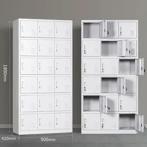 Best Price Dormitory Office Steel 18 Door Steel Metal Locker Cabinet