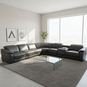 Canapé en tissu inclinable modulaire en forme de U pour salon, meubles de luxe - Product Image 1