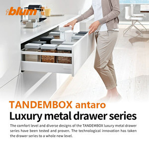 Blum1 BOX Antaro 378M FAZ Sistema Cassetti con Barra Quadrata <span class=keywords><strong>e</strong></span> Chiusura Ammortizzata, Altezza <span class=keywords><strong>B</strong></span>, Bianco, Capacità di Carico Dinamica: 30 kg - Product Image 3