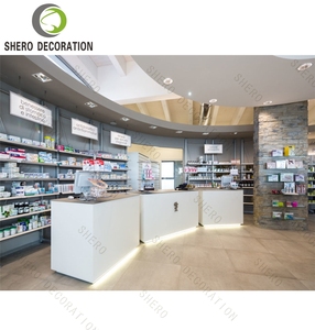 Diseño Interior Moderno para Farmacias, Exhibidores de Madera para Dispensarios, Diseño Personalizado de Mostrador de Farmacia con LED - Product Image 2