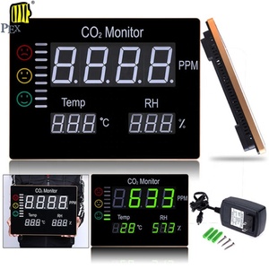 Monitor LCD grande para medir CO2, analizador <span class=keywords><strong>de</strong></span> Gas, montaje en pared, Detector <span class=keywords><strong>de</strong></span> temperatura RH CO2 - Product Image 5
