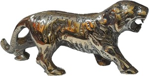 Sculpture décorative en laiton moderne faite à la main de statue d'animal de lion de faune pour la maison et les objets de collection - Product Image 3