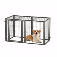 Cage et enclos pour chien de 47,2 pouces pour chiens de petite/moyenne/grande taille - Utilisation portable en intérieur/extérieur, construction en acier durable, montage facile