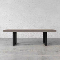 Table à manger minimaliste en béton, design rétro pour bureau, table de conférence créative rétro, table à manger GRC