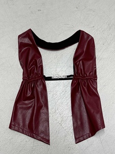 เสื้อกั๊กหนัง PU แต่งโลหะแบบเซ็กซี่เว้าหลัง คอ halter ทรงไม่สมมาตร สำหรับงานเทศกาลดนตรี - Product Image 6