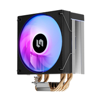 Ventilateur de refroidissement CPU ARGB, prix de gros, dissipateur thermique en cuivre et aluminium, roulement fluide 120 mm, 220 W, 1500 tr/min, 74,34 CFM pour boîtier d'ordinateur
