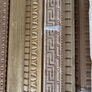 BAIYI WOOD Cornice Decorativa Tradizionale Antica per Porta, Modanatura a Corona, Cornici in <span class=keywords><strong>Legno</strong></span> Intagliato Non Finito Liscio - Product Image 3