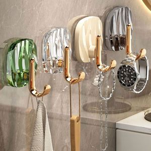 Acrylic <b>Hook</b> Punch-free Self-adhesive Bathroom <b>Hook</b> Wall Mounted Towel Hanger Coat Key Hanging <b>Hooks</b> Home Decor Holder - Product Image 2
