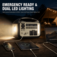 Centrale Électrique Portable OEM ES6-900W 900W 480Wh LiFePO4 à Onde Sinusoïdale Pure, Générateur Solaire 220V avec Double Port PD Type-C 65W pour l'Extérieur