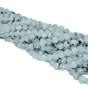 Wholesale Natural Indian Moonstone Loose Gemstone Beads 4/6/8/10mm round Shape for DIY Jewelry Making Stone Beads