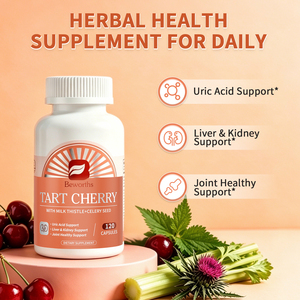 Extrait de cerise acidulée en gros 500mg, capsules de graines de céleri, soutien articulaire pour l'acide urique, chardon-Marie, curcumine, antioxydant, usage adulte - Product Image 1