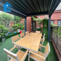 Pergola extérieure en aluminium sur mesure de haute qualité Sweet Home, installation facile, toit à lames bioclimatiques pour villa et patio