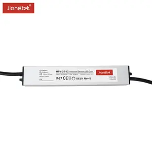 JIANGTEK MPV-25-12 25W 12V 2.1A IP67 ספק כוח יציאה אחת עמיד למים LED דרייבר לתאורת LED