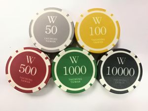 Jetons de poker en céramique <span class=keywords><strong>Casino</strong></span> Del Sol de style européen, design personnalisé, durables, 14g, 10000 unités, avec support intégré - Product Image 5