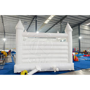 Castillo Inflable, Brincolín Inflable para Exteriores, Brincolín Inflable de Uso Comercial, Casa de Brinco Inflable Blanca para Bodas - Product Image 2
